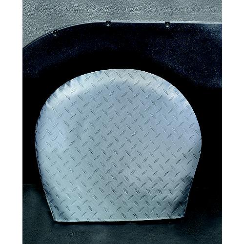 Adco Diamond Plated Steel Vinyl (Silver) Tyre Gards (2 Per Pack) - 3754 - 104-3754F1