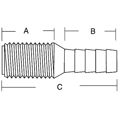Forespar Cf252 Marelon Hose Adaptor/Tailpipe - 905008 - 108-905008F1