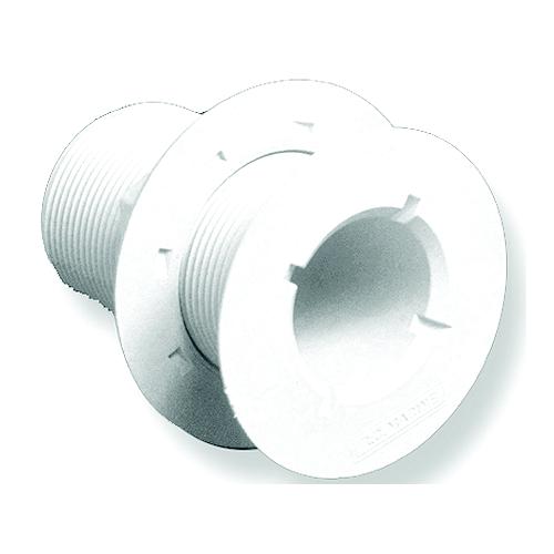 Forespar Cf250 Marelon Full Threaded Flush Head Thru Hull W/Nut, White - 906002 - 108-906002F1