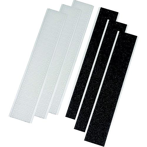 Ap Products 006204 Hook & Loop Strips, 3 Black & 3 White Per Pack - 006-204 - 112-006204F1