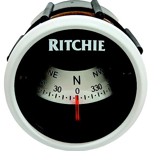 Ritchie X23Ww Sport Dash Mount Compass, White/White Dial - X-23Ww - 128-X23Wwf1