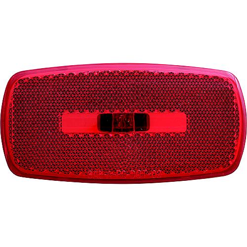 Optronics Surface Mount Marker/ Clearance Lights W/Reflex, White Base, Red Lens - Mc32Rbp - 158-Mc32Rbpf1