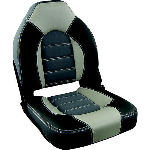 Springfield 1061063B Skipper Premium High Back Fold Down Seat, Charcoal/Gray - 1061063-B - 169-1061063Bf1