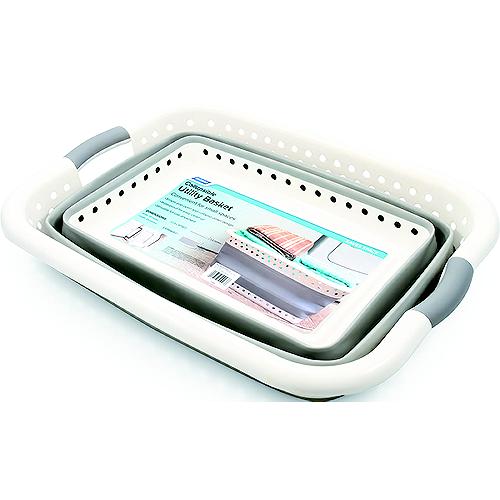 Camco 51903 Collapsible Utility Basket, Large, White/Gray - 51903 - 17-51903F1
