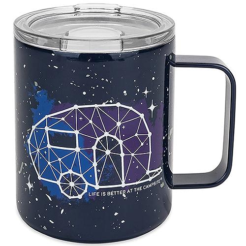 Camco 53310 Stainless Steel Mug With Lid, Navy - 53310 - 17-53310F1