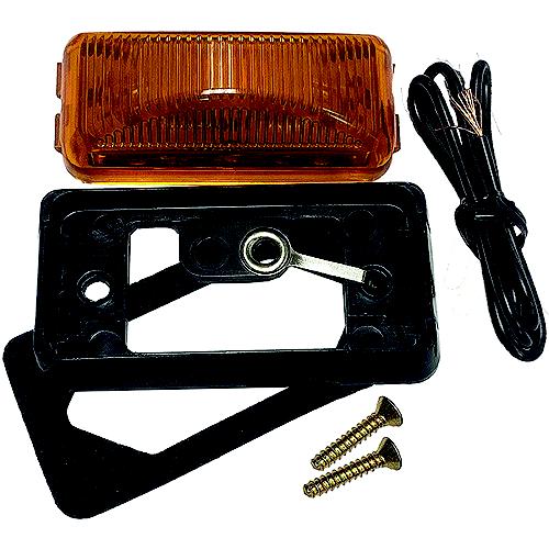 Anderson V203Bka Led Sealed Clearance/ Side Marker Light Assembly W/Chrome Bracket, Amber - V203Bka - 177-V203Bkaf1