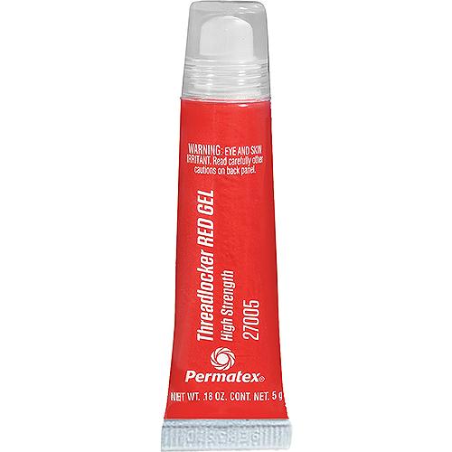 Permatex 27005 High Strength Threadlocker Red Gel, 5 Gr., Red - 27005 - 180-27005F1