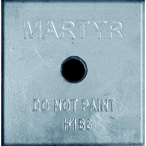 Martyr Cmh1B65Gz Square Heat Exchanger Anode, Zinc, 6