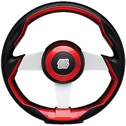 Uflex Grimanirs Grimani Steering Wheel, Red W/Silver Spokes - Grimani R/S - 216-Grimanirsf1