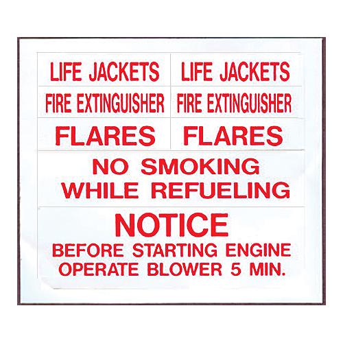 Red Safety Label Set - Il04 - 22-Il04F1