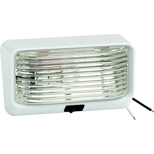 Bargman #78 12V Porch/Utility Light W/Switch, White W/Clear Lens - 30-78-517 - 220-3078517F1