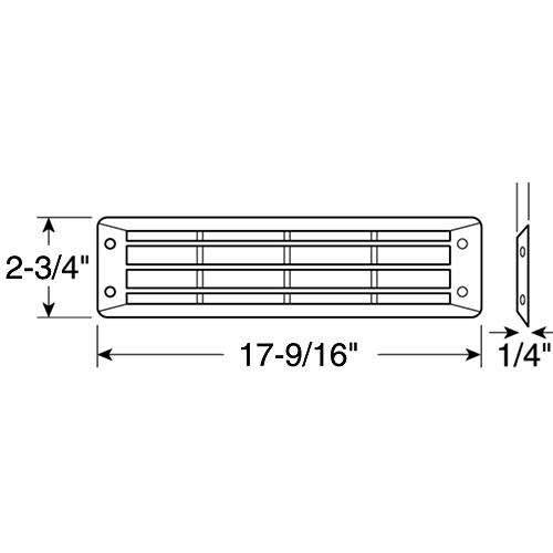 Attwood Louvered Vent Flush Mount-White - 1425-5 - 23-14255F1