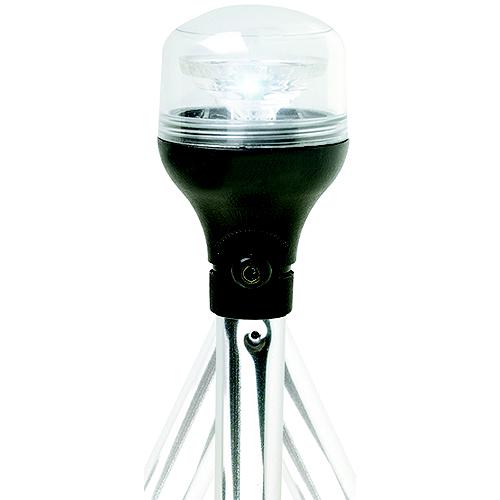 Attwood 5550Pa207 2Nm Led All-Round Fold-Down Light With Lightarmor Base & Aluminum Pole, 20