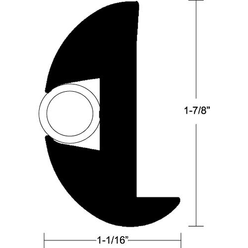 Black Flexible Vinyl Rail 50' - V11-2423Bka50-1 - 236-V112423Bka501F1