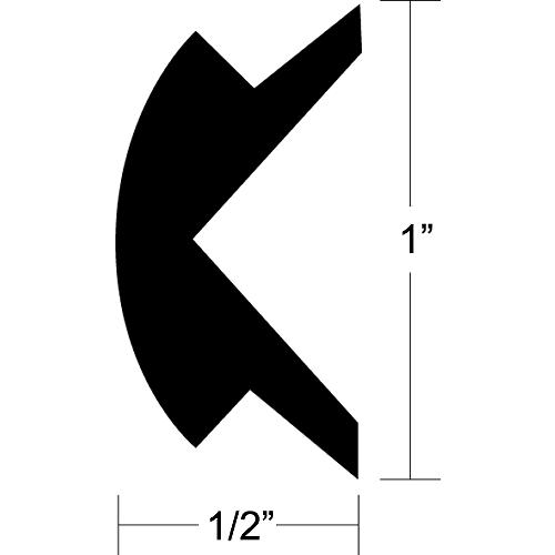 Taco V120303Bka701 Flexible Vinyl Insert, 70' Black - V12-0303Bka70-1 - 236-V120303Bka701F1