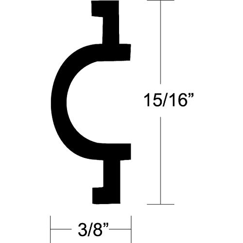 Taco V120317Bka501 Flexible Vinyl Insert, 50' Black - V12-0317Bka50-1 - 236-V120317Bka501F1