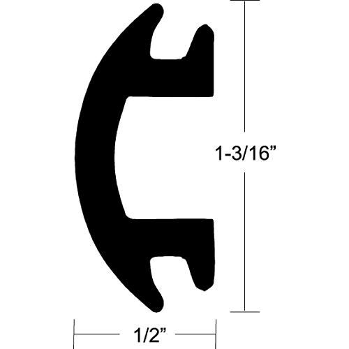 Taco V124144Bka701 Flexible Vinyl Insert, 70' Black - V12-4144Bka70-1 - 236-V124144Bka701F1