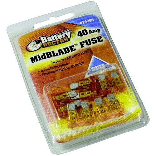 Battery Doctor Midblade™ Ato/Atc Fuses, 40A, 5/Pk - 24390 - 240-24390F1