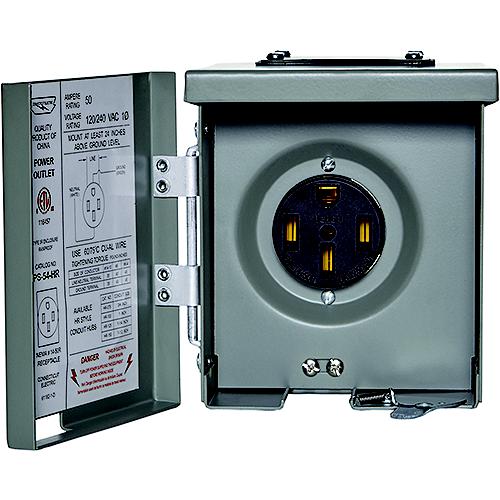 Parallax Outdoor Power Outlet, 50A, 120/240V - U054P - 267-U054Pf1