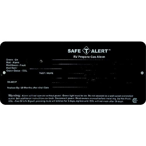 Mti Industries 12V 30 Series Safe-T-Alert Flush Mount Rv Propane/Lp Gas Alarm - 30-442-P-Bl - 270-30442Pblf1