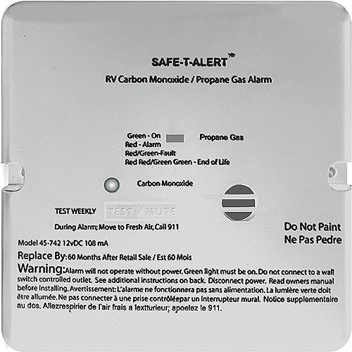 Safe T Alert 45 Series - Dual Carbon Monoxide / Propane Alarm, White - 45-742-Wt - 270-45742Wtf1