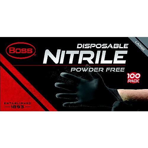 Westchester B21051M Disposable Nitrile Gloves, Medium, Black, 100/Pk - B21051-M - 280-B21051Mf1