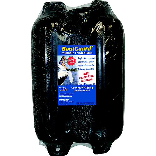 Taylor 2Pk Boatguard Fenders W/Fender Line, Black, 6