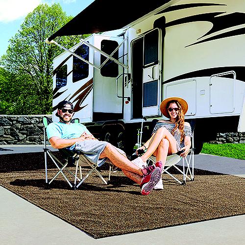 Prest-O-Fit 21184 Surface Mate Patio Rug, 6' X 9', Gray - 2-1184 - 330-21184F1