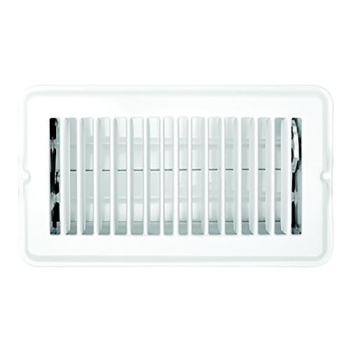 Rv Designer H873 Metal Floor Register, Dampered, White - H873 - 350-H873F1