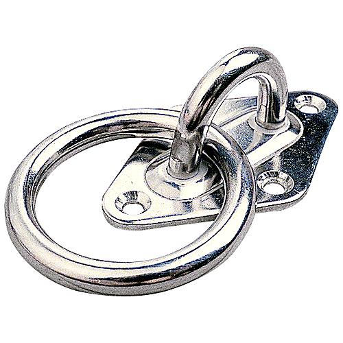 Sea-Dog 089613 Diamond Eye Plate W/Ring, 3-3/16
