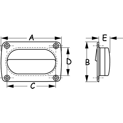 Flush Pull, Gray - 227322-1 - 354-2273221F1