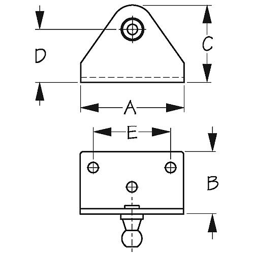 Sea-Dog 3215811 90° Gas Lift Mount-Narrow - 321581-1 - 354-3215811F1