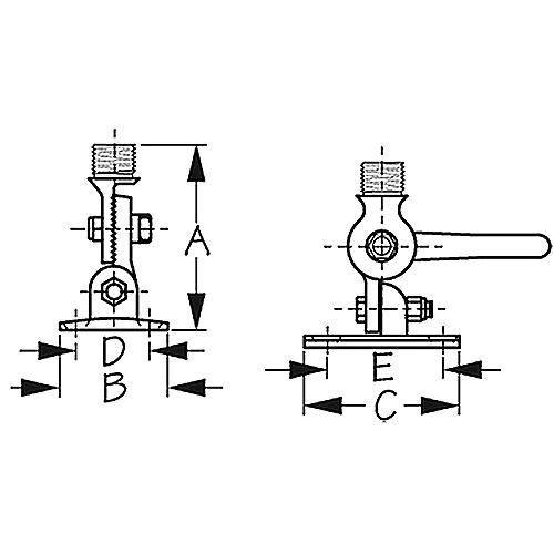 Adjustable Antenna Base - 329230-1 - 354-3292301F1