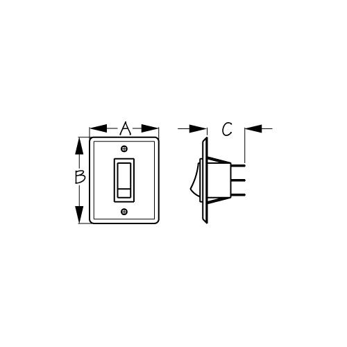 Seadog Wall Switch Panel W/2 Switches - 403020-1 - 354-4030201F1