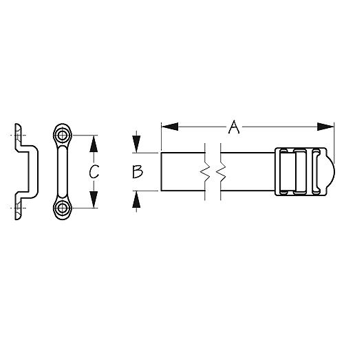 Heavy Battery Box Strap - 415082-1 - 354-4150821F1