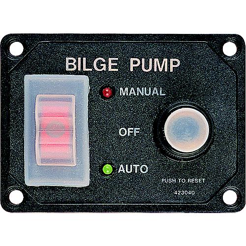 Sea-Dog 4230461 Splash Guard Bilge Pump Panel With Circuit Breaker - 423046-1 - 354-4230461F1