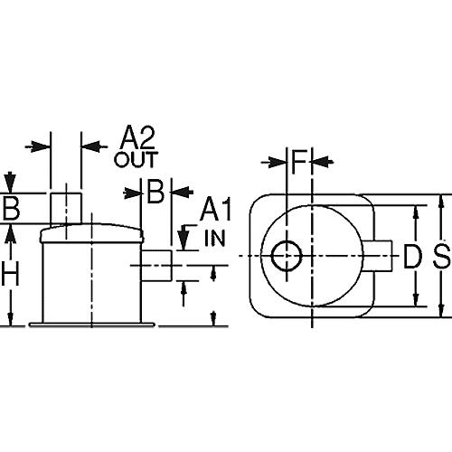 Centek 1500025 Vernalift Side In/Top Out Muffler - 1500025 - 383-1500025F1
