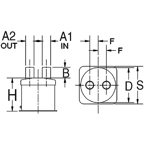 8.36 Dia.Vernalift Mufflertop In/Top Out - 1500009 - 383-1500009F1