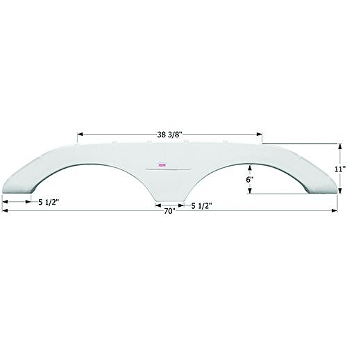 Icon Technologies 01772 Keystone Fs1772 White Rv Fender Skirts - 1772 - 398-01772F1