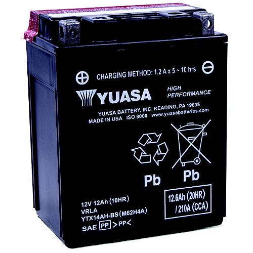 Yuasa High Performance, Maintenance Free Battery - Fresh Pack - Yuam62H4A - 494-Ytx14Ahbsf1