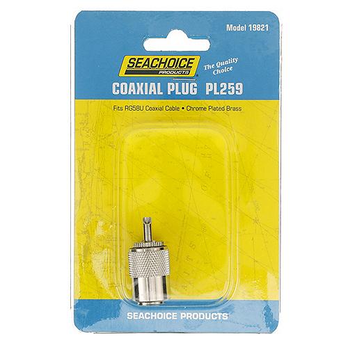 Seachoice Pl259 Male Adapter, Vhf Cable Antenna Connector - 19821 - 50-19821F1