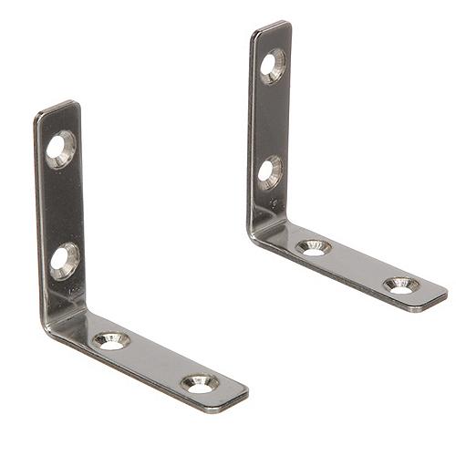 Seachoice 37551 Stainless Steel 90 Degree Angle Brackets (1 Pair Per Pack) - 37551 - 50-37551F1