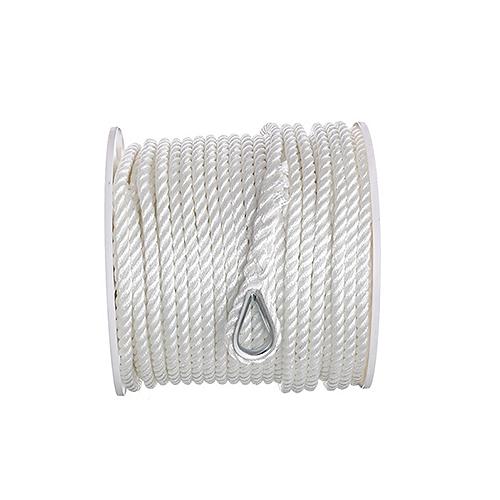 Seachoice 40781 3-Strand Twisted Nylon Anchor Line - White, 1/2