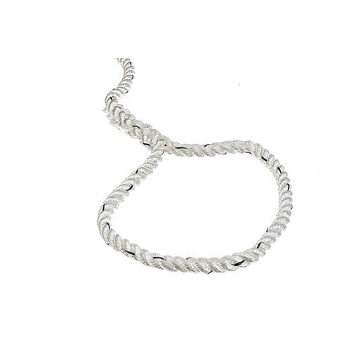 Seachoice Premium 3-Strand Twisted Nylon Dock Line, White With Blue Tracer, 1/2