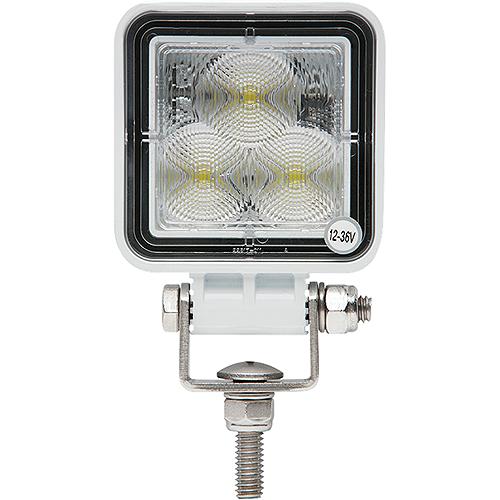 Seachoice 53018 Led Flood Beam Square/Compact Work Light, 12/24V, White Housing, 3 Leds - Tll52Fwsch - 50-53018F1