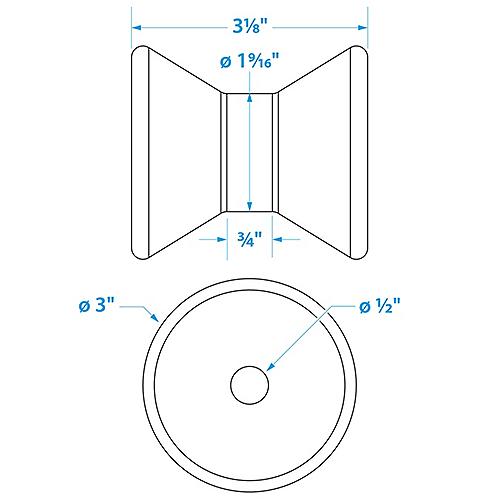 Bow Roller, Bulk - 50-56300 - 50-56300F1