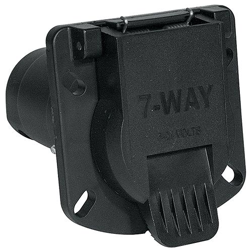 7-Way Round Rv Style Trailer Connector Car Side With Sealed Door - 57981 - 50-57981F1