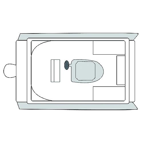 Carver 79009 Flex-Fit Pro™ Poly-Flex Ii Pontoon Boat, Slate Gray - 79009 - 500-79009F1