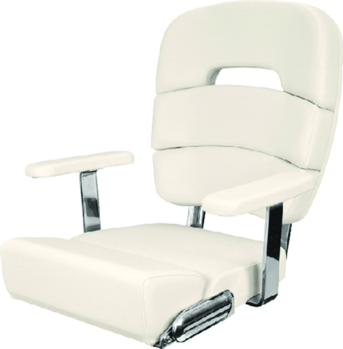 Deluxe Coastal Helm Chair W/Flip-Up Bolster - Hb10-20Owh-0000-0-0 - 236-Hb10200Whf1