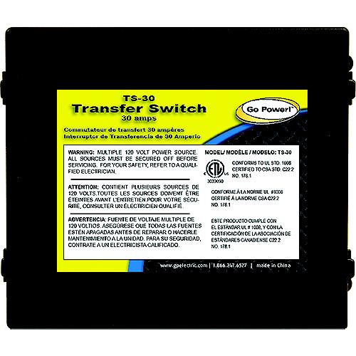 Go Power! 64403 30A Transfer Switch - 64403 - 584-64403F1
